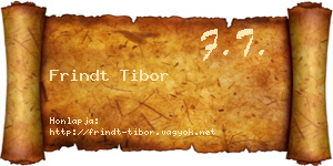 Frindt Tibor névjegykártya